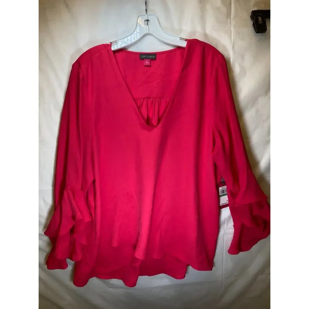 Vince Camuto Women's Pink Long Sleeve Size L Regular - Picture 2 of 9